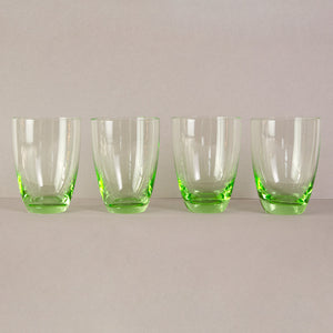 Set French Green Tumble Glasses