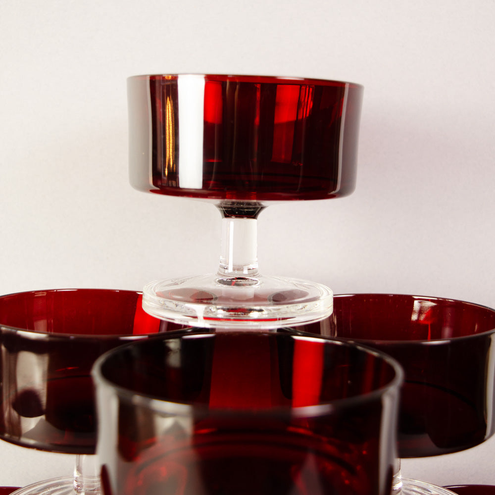 Set of Eight French Wine Glasses