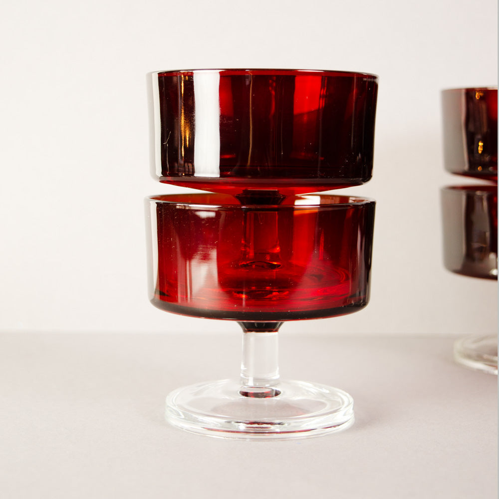 Set of Eight French Wine Glasses