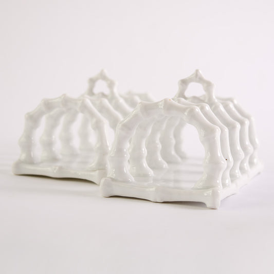 Pair of Vintage Faux Bamboo Toast Rack Holders