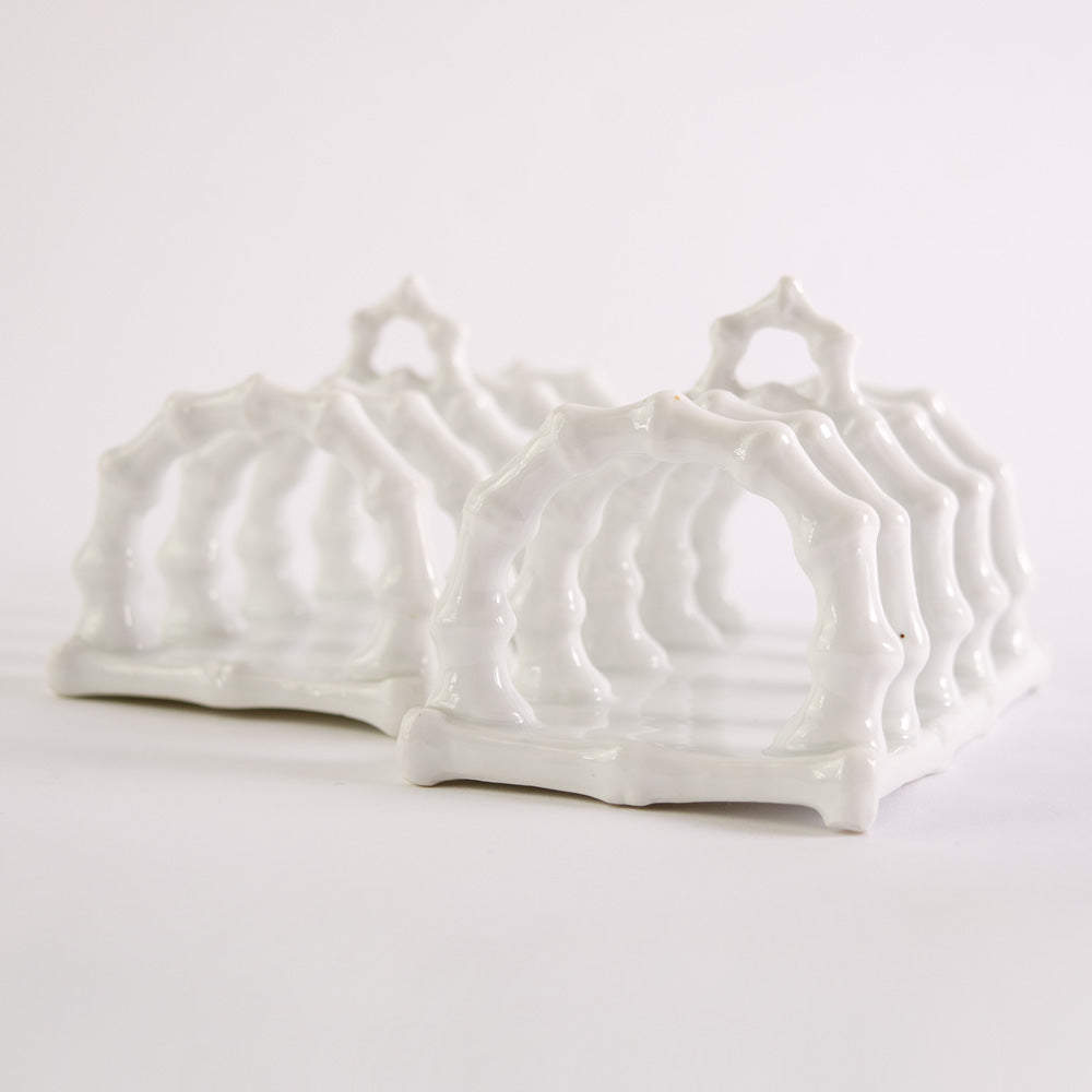Pair of Vintage Faux Bamboo Toast Rack Holders
