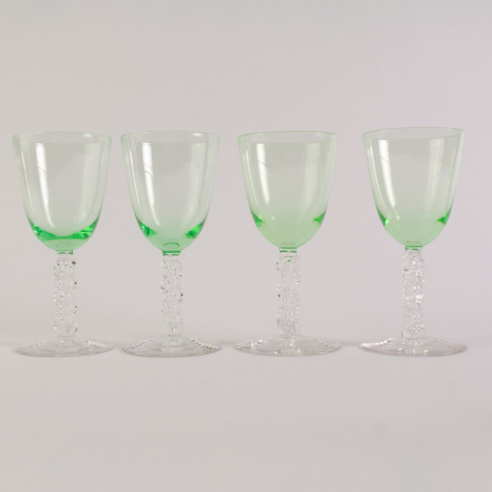 Set of Vintage French Wine Glasses
