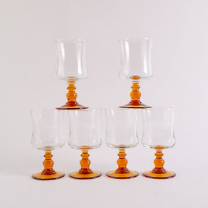 Set of 8 Tangerine Luminarc Wine Glasses