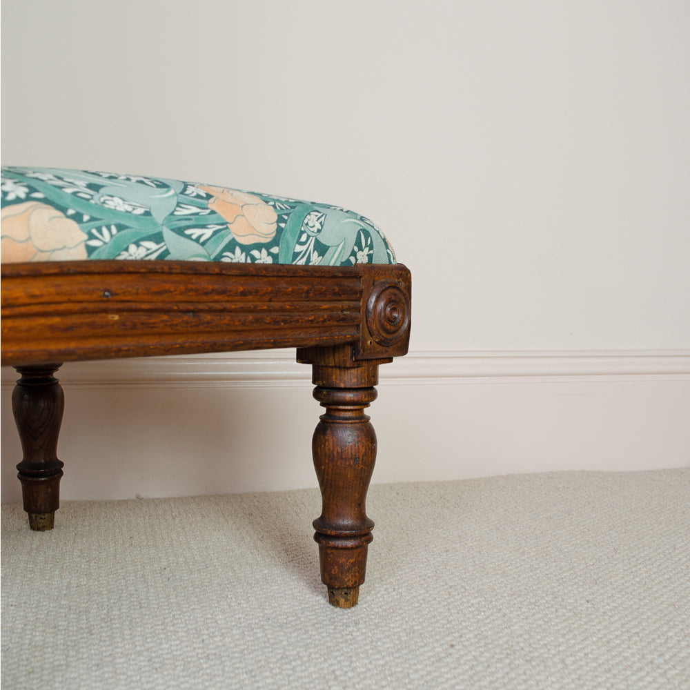 Reupholstered Victotian Prayer Chair