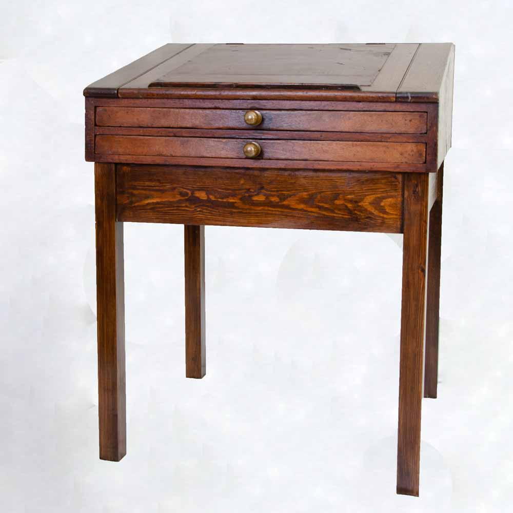 Small Two Drawer Mahogany Writing Bureau