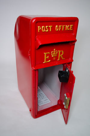 Red Pilar Box Cast Iron Post Box