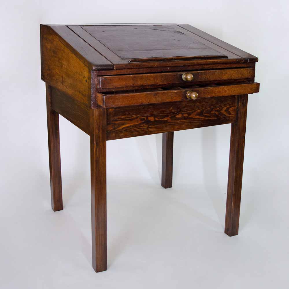 Small Two Drawer Mahogany Writing Bureau