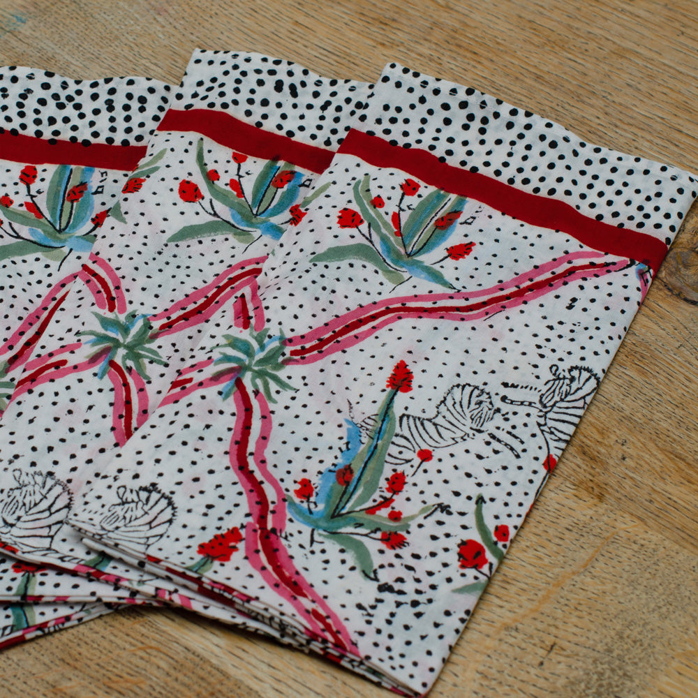 Beautiful Block Print Cotton Napkins