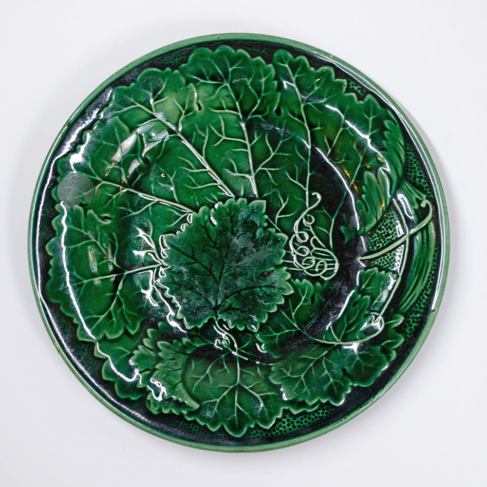 Small Leaf Majolica Plate